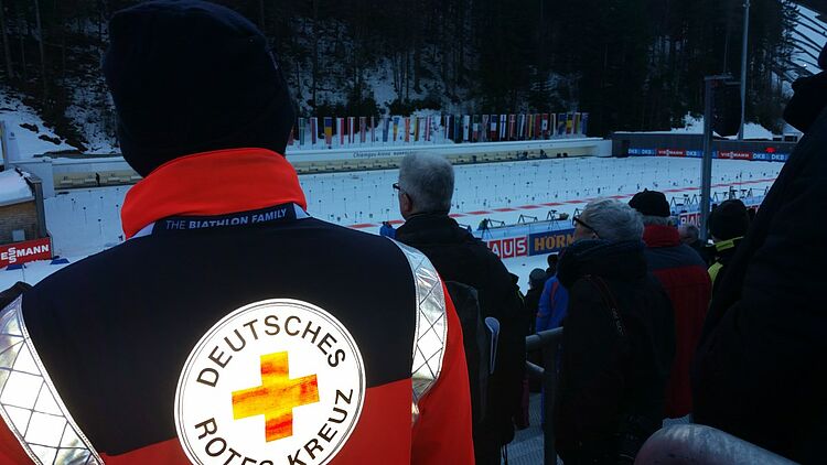 Im Einsatz beim Biathlon Wolrdcup in Ruhpolding